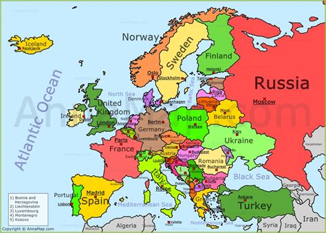Geographic Map Of Europe Gambaran