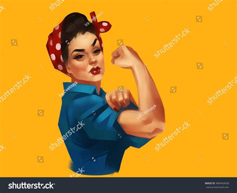 We Can Do It Iconic Womans Stock Illustration 489443428 Shutterstock