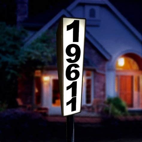 Solar Lighted Address Plaque Solar Powered House Number Sign