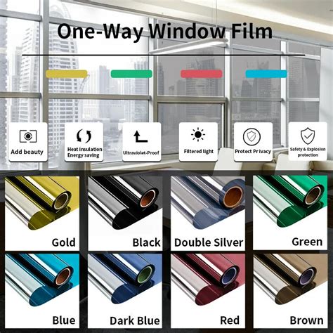 Mirror Reflective Window Film One Way Vision Solar Window Tint Vinyl