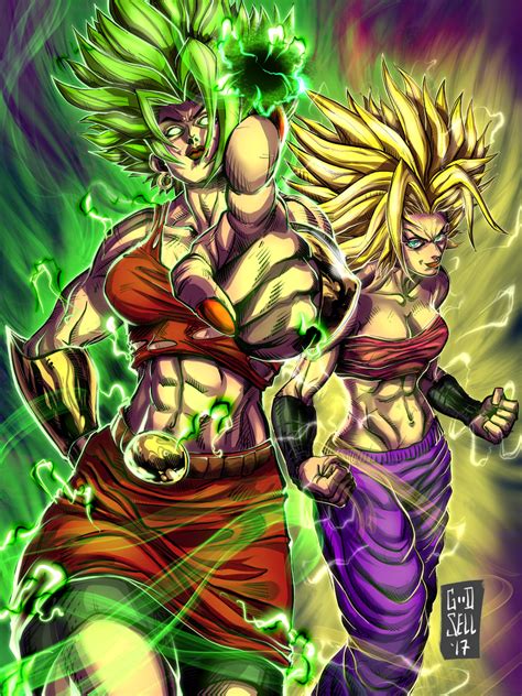 Kale And Caulifla Colored Dragon Ball Know Your Meme