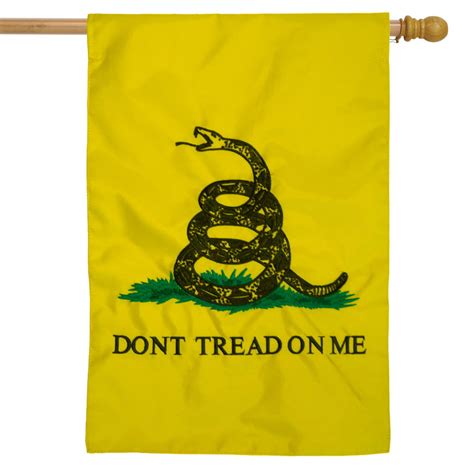 don t tread on me gadsden applique and embroidered house flag patriotic 28 x 40