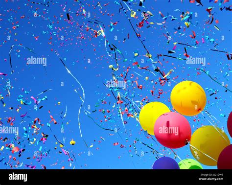 Balloons Streamers Confetti Hi Res Stock Photography And Images Alamy