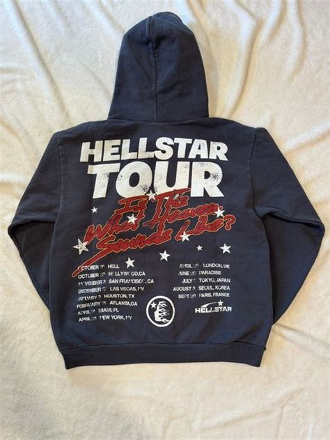 Hellstar Hellstar Records Tour Hoodie Vintage Black Grailed