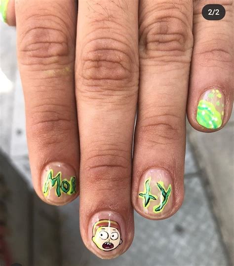 Rick And Morty Hecho En Bs As Por Melsoldo Edgy Nails Funky Nails
