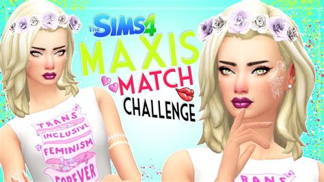 The Sims 4 Create A Sim Maxis Match Challenge Youtube