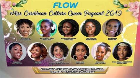 miss caribbean culture pageant 2019 segment 1 fanfare and interview youtube