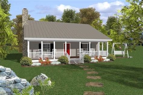 Small Ranch House Plan Two Bedroom Front Porch 109 1010