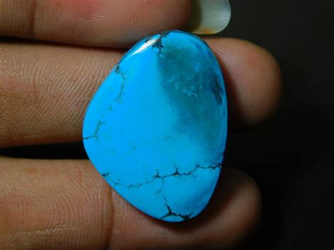 Amazing Spider Web Blue Turquoise Cabochon Top Quality Smooth Etsy