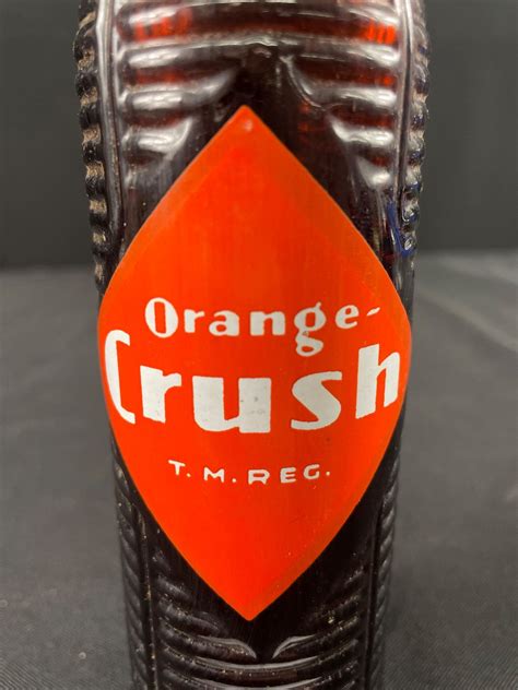 Vintage Orange Crush Brown Ribbed Bottle