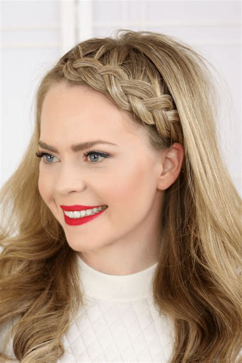 Create a cute headband out of your own hair with this braiding trick. Four Headband Braids