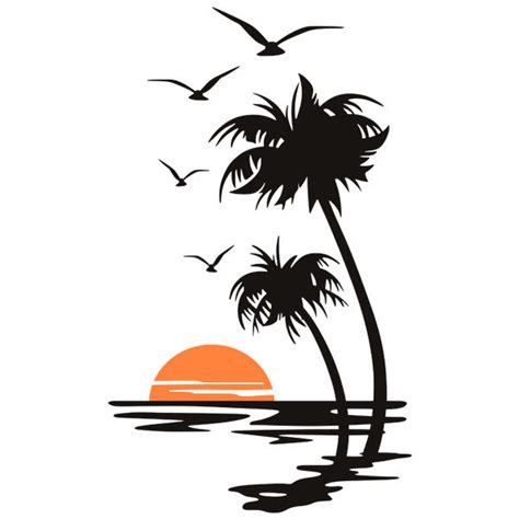 Wall Sticker Sunset From The Shore