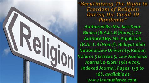 Scrutinizing The Right To Freedom Of Religion During The Covid 19
