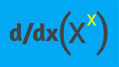 Derivativedydx Of Xx Scholarmatics Youtube