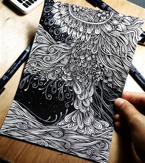 Pin By Qiqi Wu On Doodle Zentangle Drawings Doodle Art Drawing
