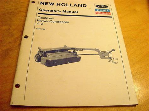 New Holland 1411 Discbine Disc Mower Conditioner Operators Manual On