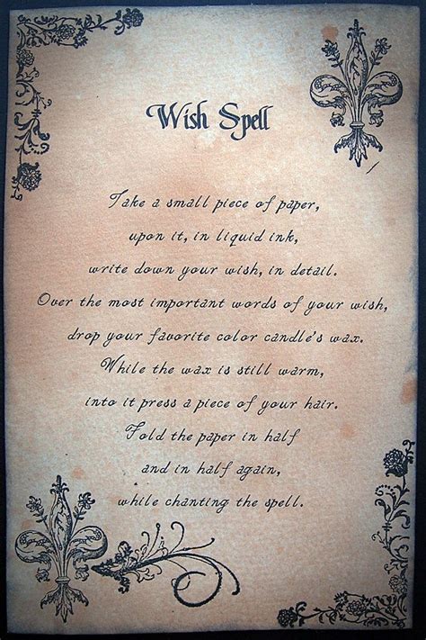 Wish Spell Book Of Shadows Spells Witchcraft Wiccan Spell Book
