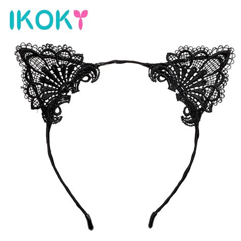 Buy Ikoky Fetish Sexy Cat Ears Lace Headband Sm