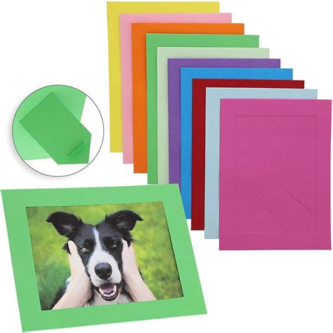30 Pack Cardboard Photo Picture Frame Easel 5 X 7 Inches Colorful