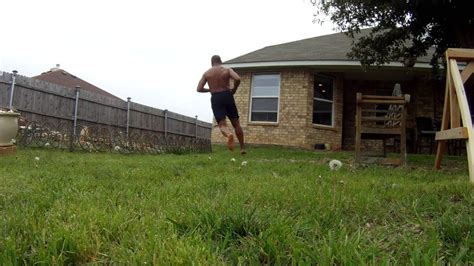Backyard Barefoot Running 3182015 Youtube
