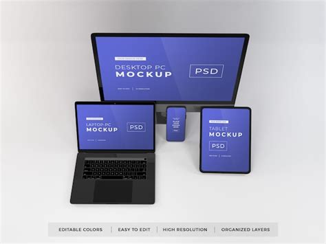Premium Psd Mockup Of Various Digital Devices