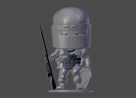 Rainbow Six Siege Tachanka Chibi Figurine 3d Printable Model On