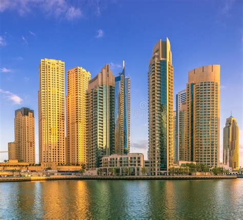 Day View Of Dubai Marina Bay With Clear Sky Uae Stock Photo Image Of