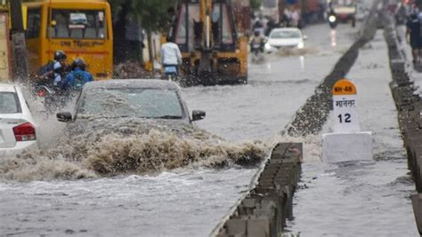 Heavy Rains Thunderstorm In Delhi Lead To Traffic Snarls Damage To