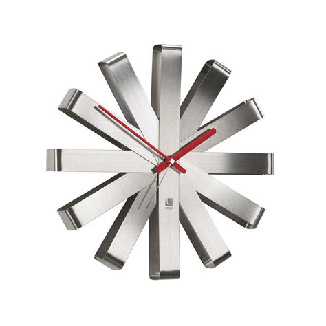 Ribbon Wall Clock Steel Umbra Design Is This