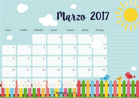Ya Tengo Preparado El Calendario Marzo 2017 Podéis Descargarlo E