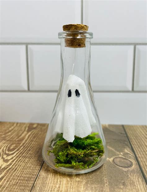 Mini Ghost In A Bottle Pet Ghost Halloween Ghost Etsy