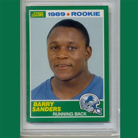 While it's less plentiful than his 1989 topps traded card, you can still own a mint condition example for a. Barry Sanders Rookie Card Demo | This is the Year