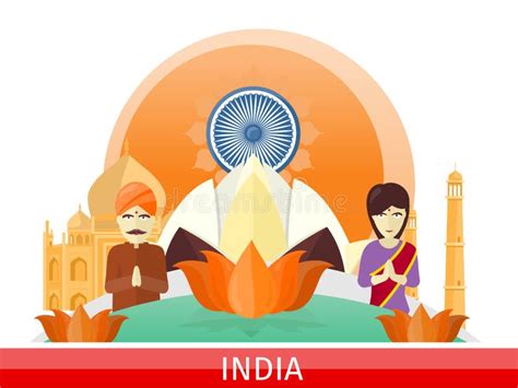 India Travel Poster Stock Vector Illustration Of Mahal 78220917