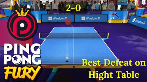 Ping Pong Fury Table Tennis Touch Sydney Table Best Winning 2 0