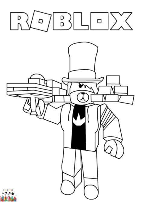 Roblox Bear Avatar Coloring Page