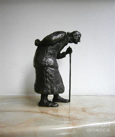 Old Woman Sculpture By Nikola Litchkov