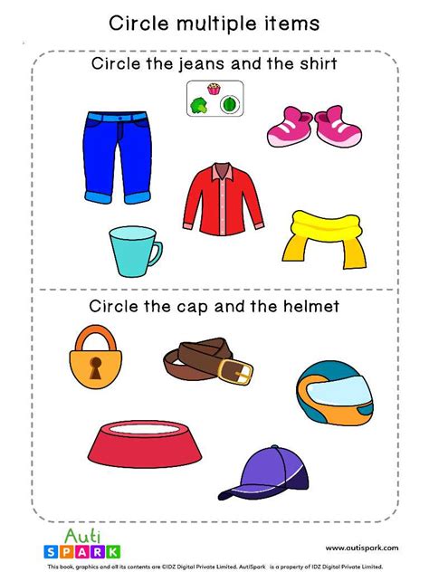 Circle And Identify Objects 05 Best Sorting Worksheet Autispark