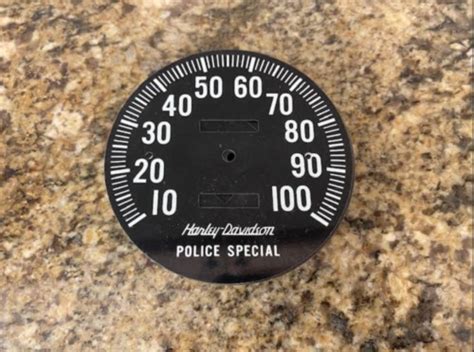 Nos Harley Davidson Police Special 100 Mph Speedometer Face Plate