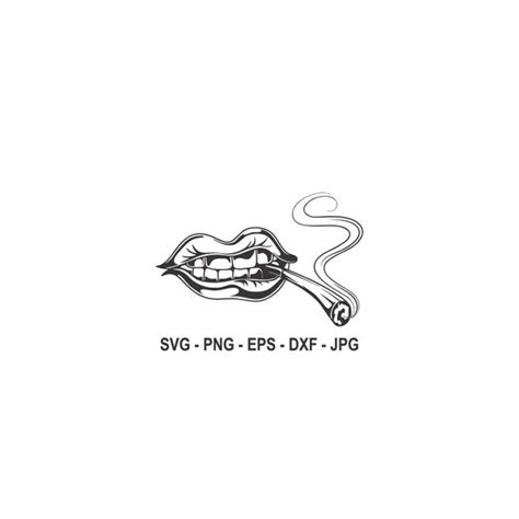 Smoking Lips Svgweed Lips Svgcannabis Lips Svgsmoking Etsy
