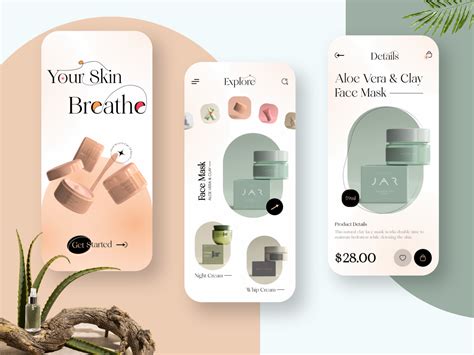 Beauty Cosmetic Mobile App Ui Ux Design Figma