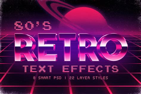 80s Inspired Photoshop Text Effects Unique Photoshop Add Ons