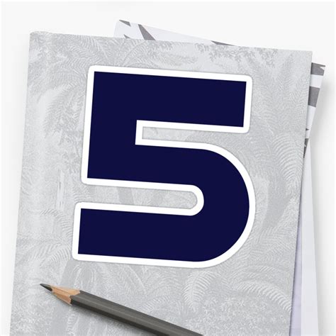 Number 5 Stickers By Designzz Redbubble