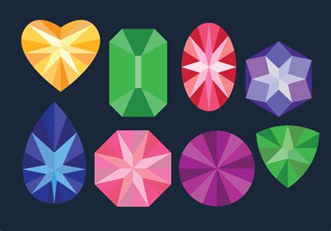 Colored Gems Sets 136472 Vector Art At Vecteezy