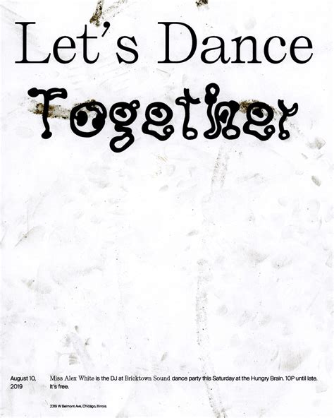 Posters Crystal Zapata Alex White The Dj Lets Dance Typography Let It Be Crystals