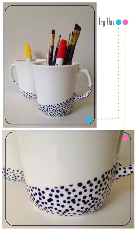 Diy Painted Ceramic Mugs Using Pebeo Porcelaine 150 Paint Full Step