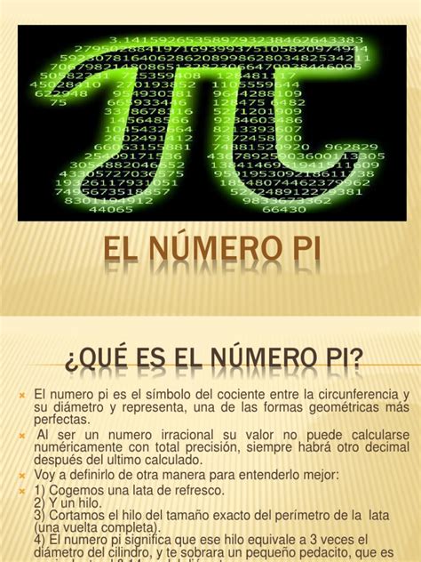 El Número Pi Pdf Pi Enseñanza De Matemática