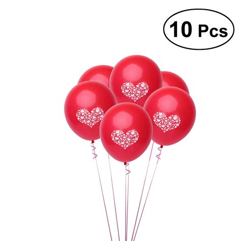 10pcs Round Latex Balloons Love Heart Printed Balloon Latex Balloon For Party Decoration Magic