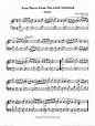 Bach - Four Pieces From The Little Notebook sheet music for piano solo