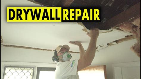 There are many techniques for repairing drywall. How to Repair Water Damaged Drywall Ceiling after Pipe ...