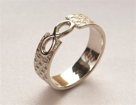 Men's infinity symbol wedding band. Men's Infinity Ring, White Gold Infinity Ring, Infinity ...